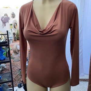 🤎COWL NECK LONG SLEEVES BODYSUIT🤎